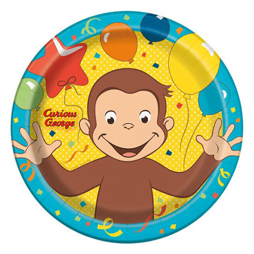 Piatti Curioso come George grandi 8 pezzi